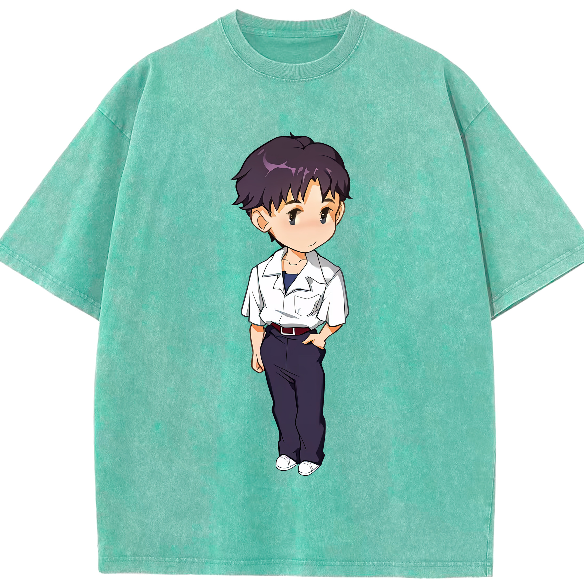 （画像用） EVA 新世紀エヴァンゲリオン 綿100% ヴィンテージ風 半袖Tシャツ（フロントプリント）
